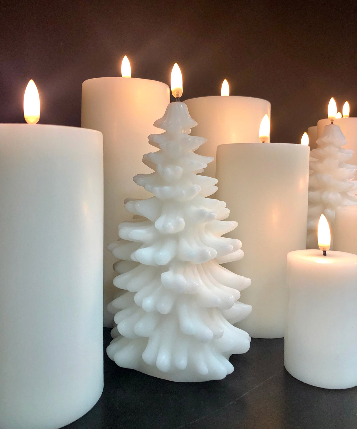 Uyuni Pillars and Christmas Tree Flameless Candles