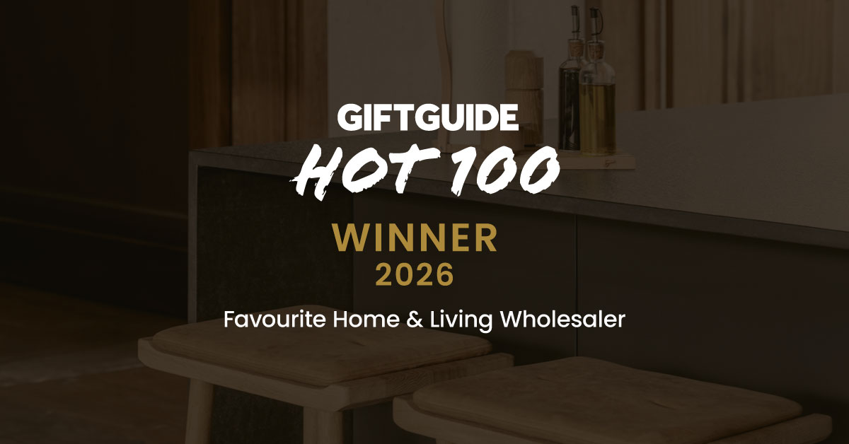 Enjoy Living is a 2026 Australian Giftguide Hot 100 winner, voted a Favourite Home & Living Wholesaler for the fourth consecutive year.