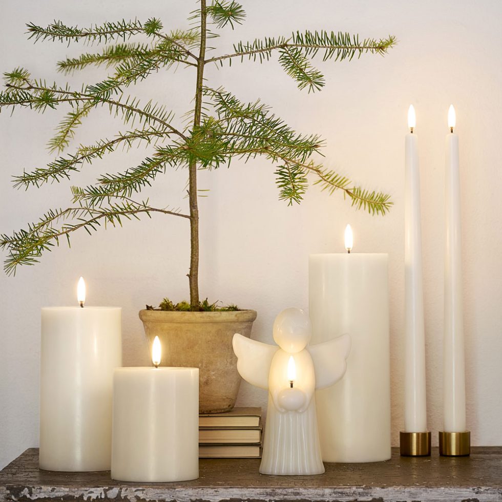 Uyuni Lighting real wax angel figurine candle, a beautiful addition to your flameless candle styling